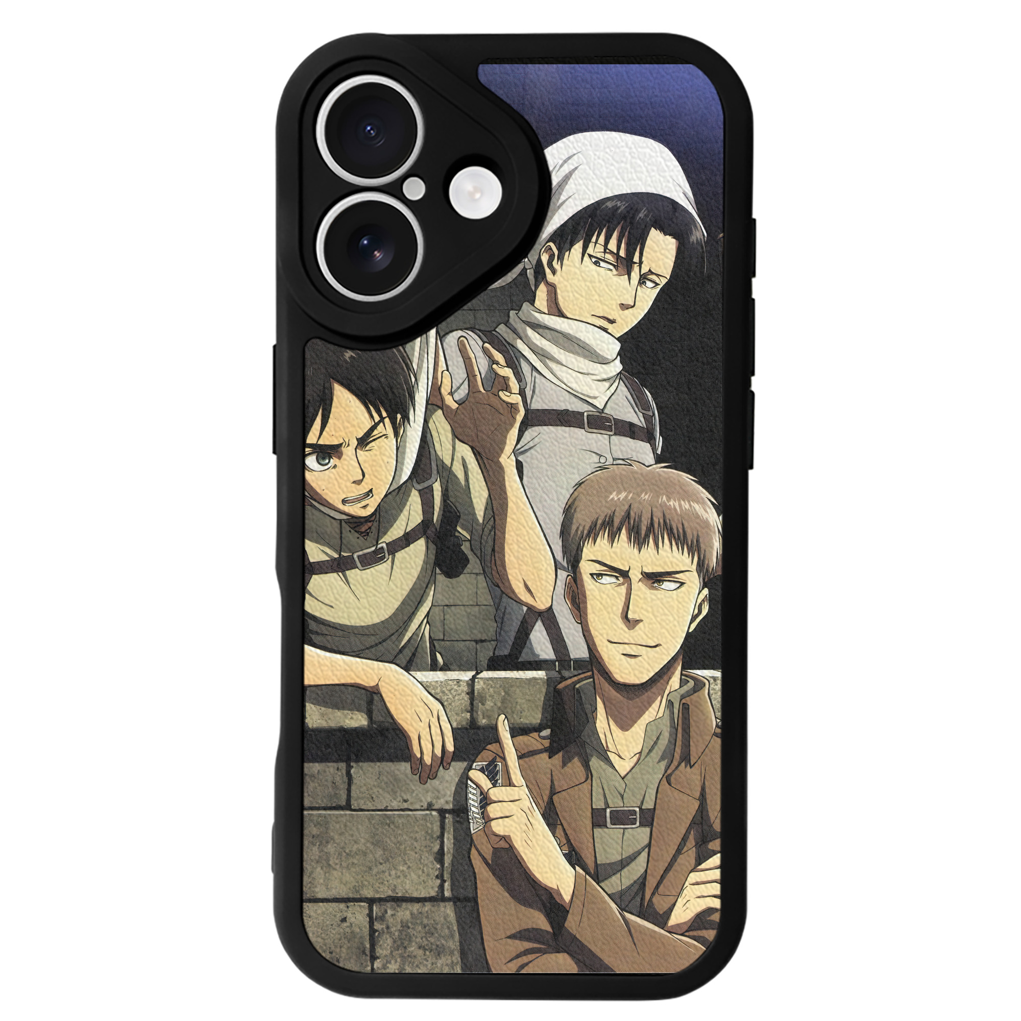 （画像用） 進撃の巨人 Attack on Titan 【iPhone 16シリーズ対応】シリコンスマホケース（レザー調） 材質：シリコン
